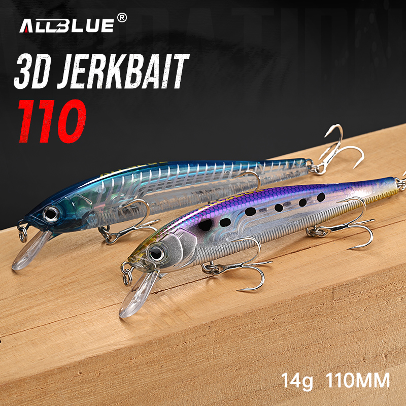 3D Printing Lure - ALLBLUE 3D Jerkbait Wobbler Fishing Lure