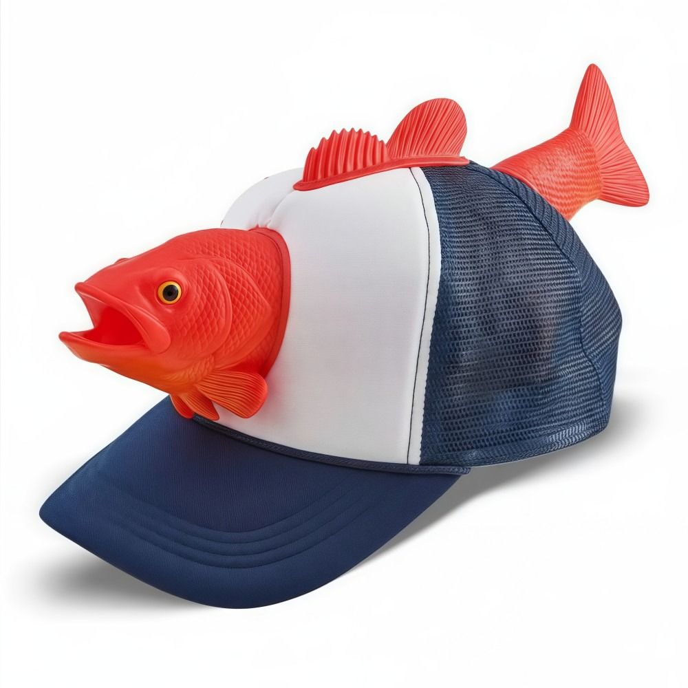 3D Printing Lure - Funny 3D Fish Animal Trucker Hat