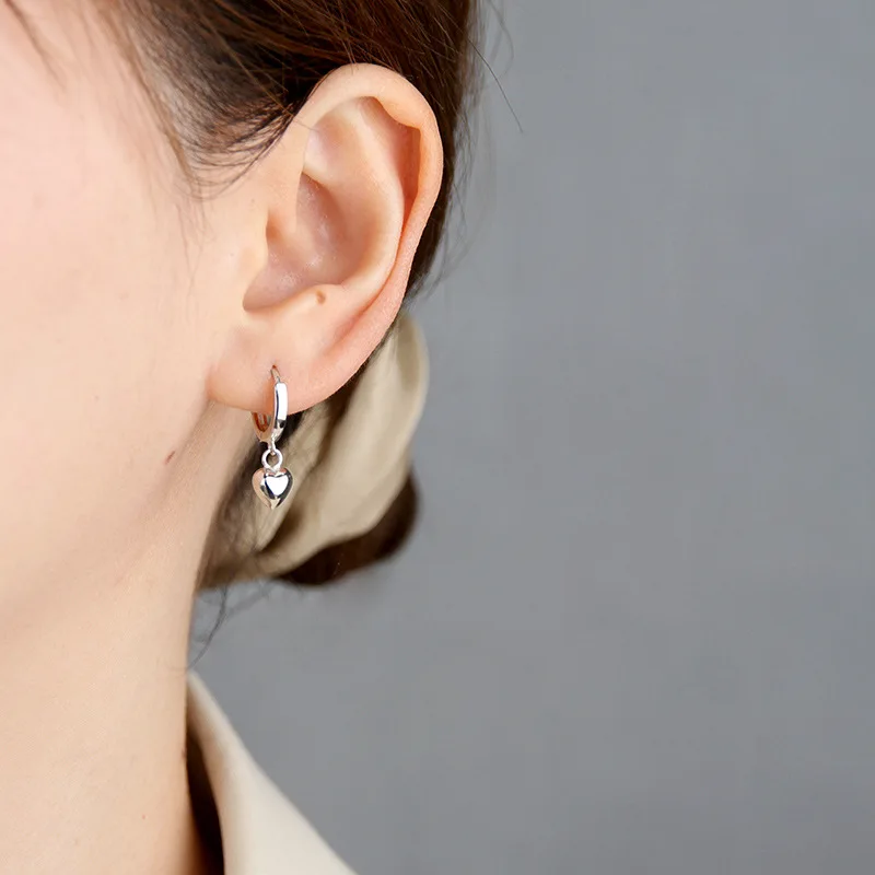 3D Printing Earrings - Silver Plated Huggie Hoop Earrings 3D