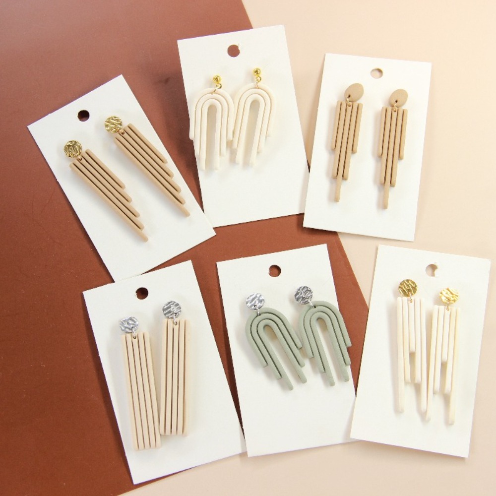 3D Printing Earrings - 4Pcs Geometric Tassel Polymer Clay Cutters