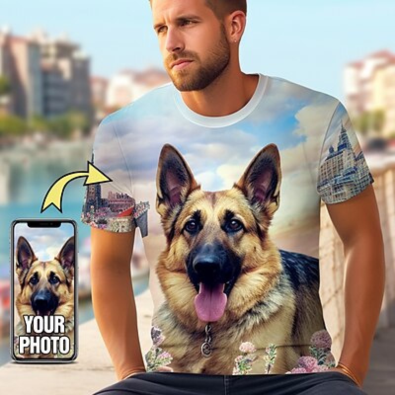 3D Printing Service - Custom Pet T Shirt for Men