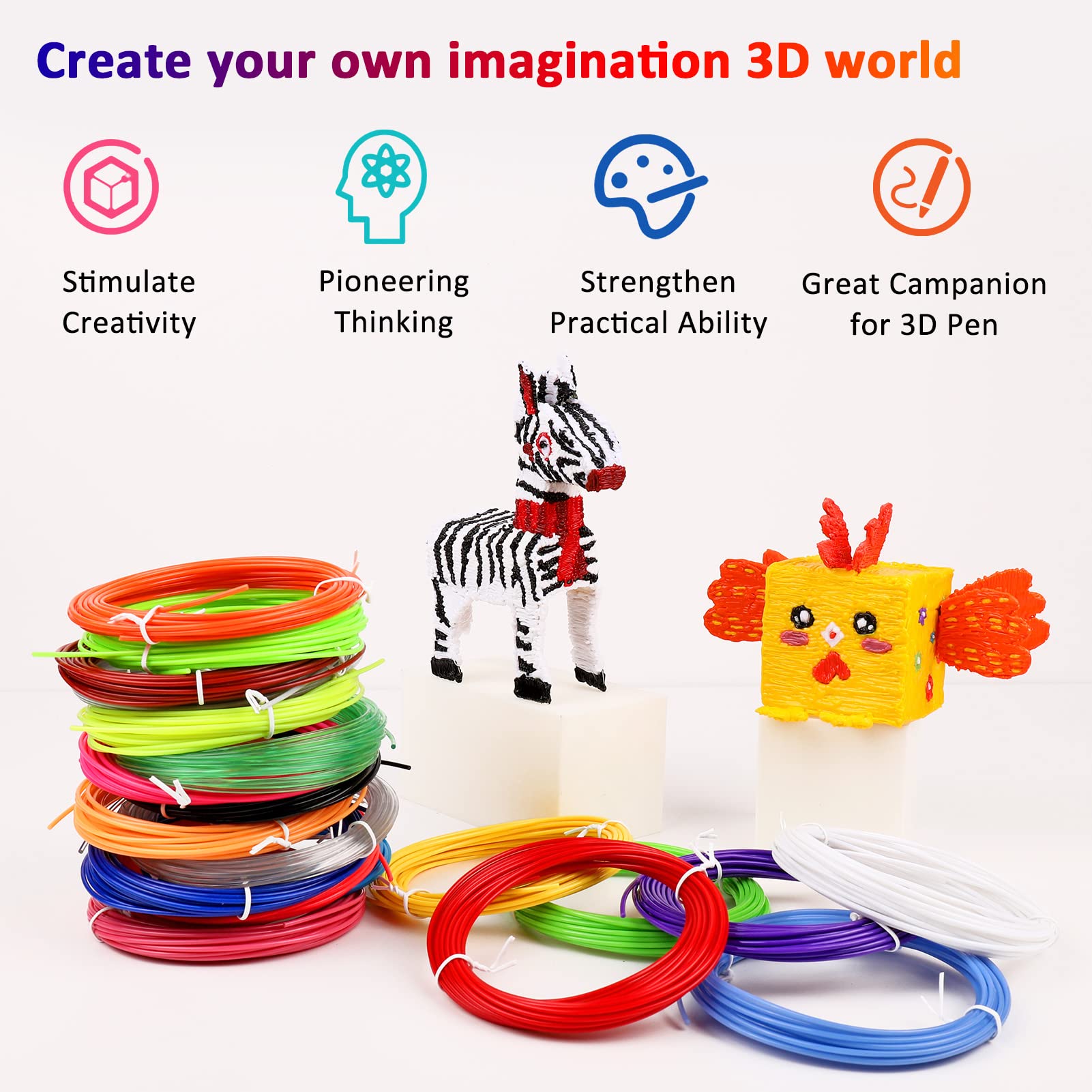 40/32/30 Colors PLA Filament f - 3D Printing Pen For Kids recension och pris