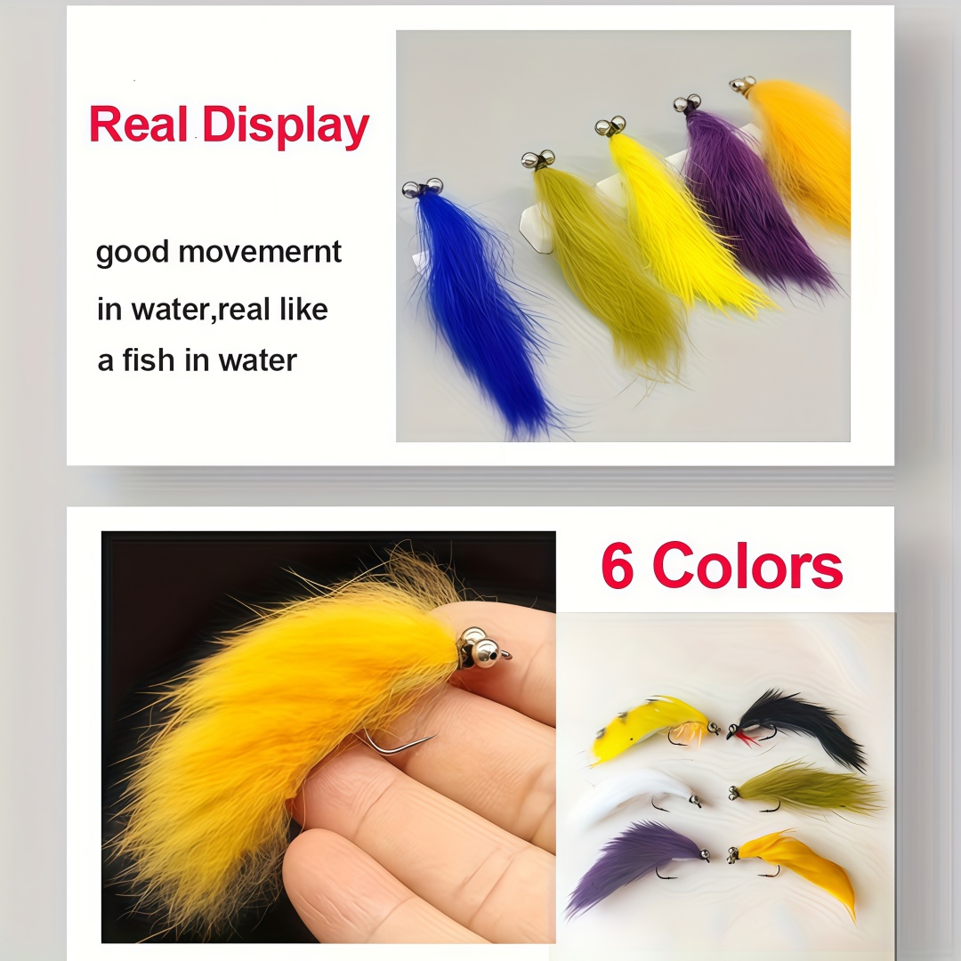 5PCS Zonker Streamer Flies wit - 3D Printing Lure recension och pris