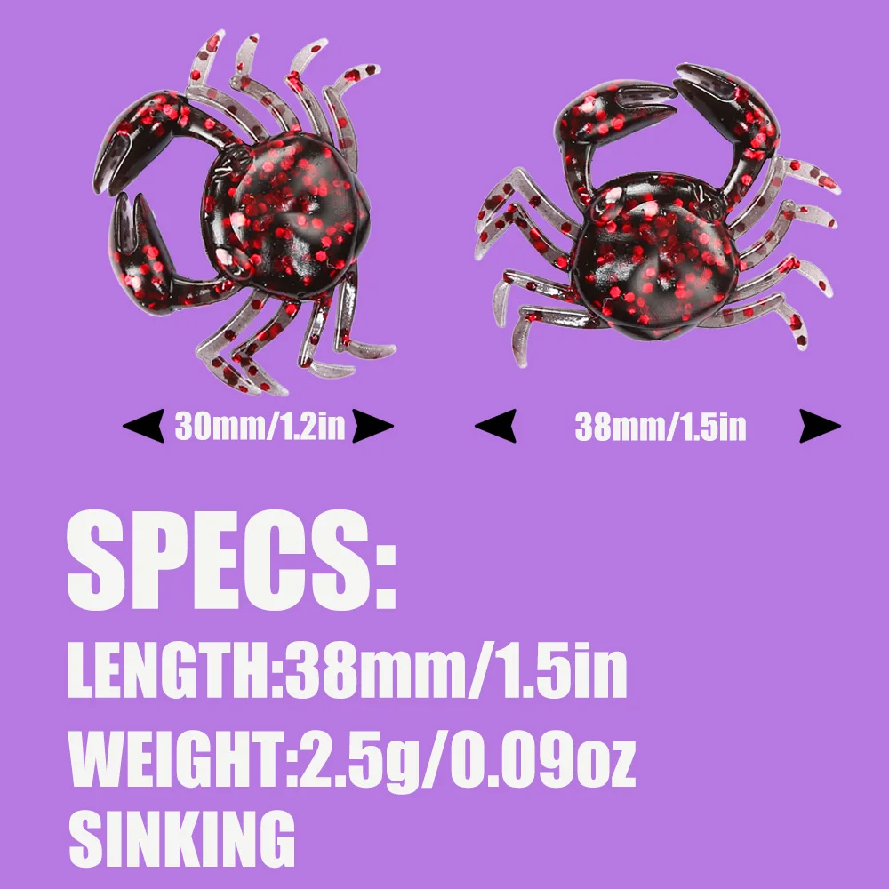 B&U 12pcs Crab Lure 3D Simulat - 3D Printing Lure recension och pris