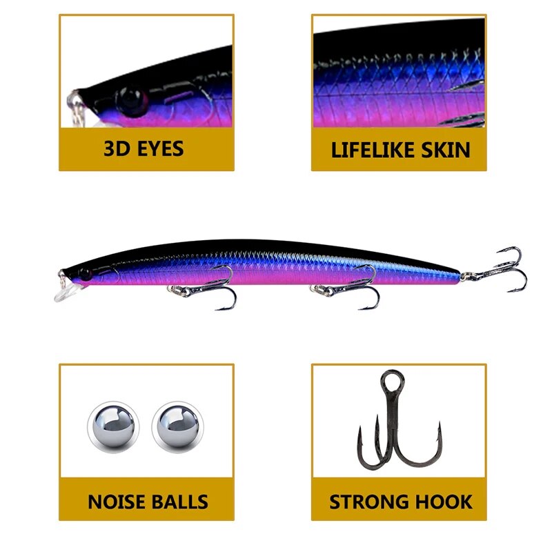 Minnow Fishing Lure Laser Hard - 3D Printing Lure recension och pris