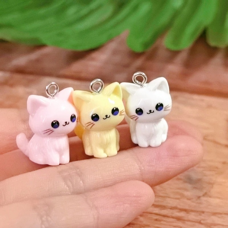 10pcs 3D Kawaii Happy Cat Resi - 3D Printing Earrings recension och pris