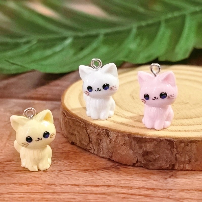 10pcs 3D Kawaii Happy Cat Resi - 3D Printing Earrings recension och pris