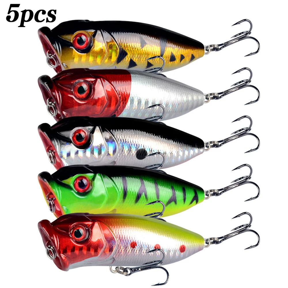 5Pcs Popper Fishing Lures 3d E - 3D Printing Lure recension och pris