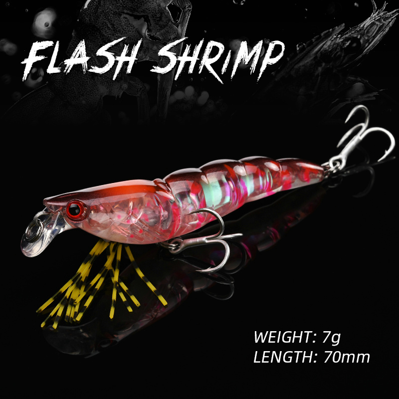 ALLBLUE 3D Flash Shrimp 70mm 7 - 3D Printing Lure recension och pris