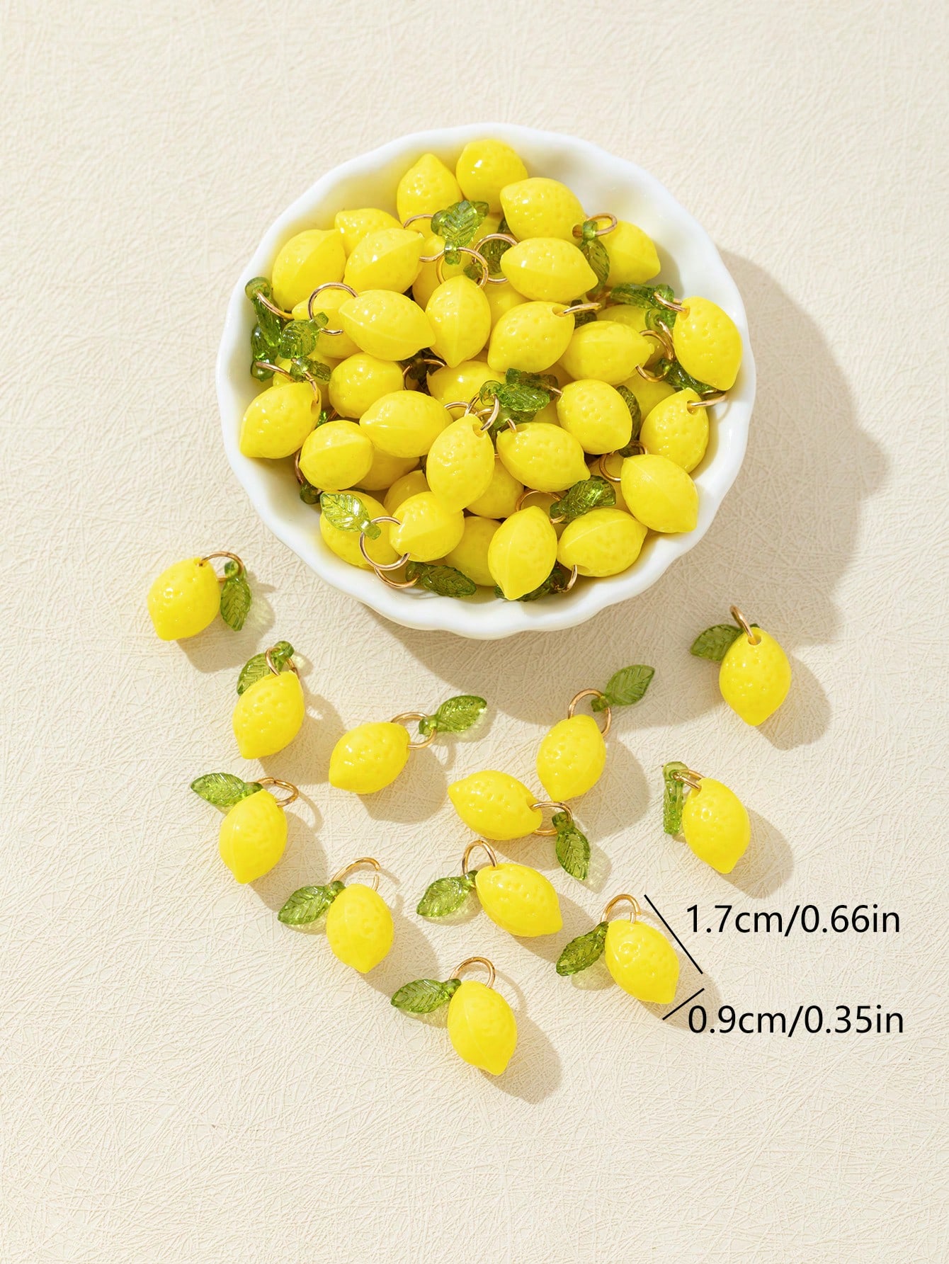 10Pcs 3D Lemon Resin Charms Pe - 3D Printing Earrings recension och pris