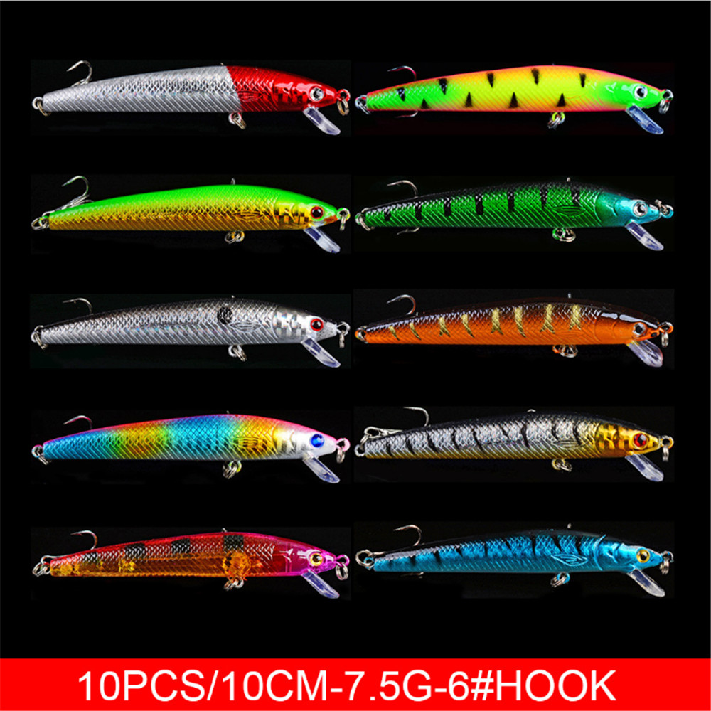 20pcs/lot Minnow Fishing Lures - 3D Printing Lure recension och pris