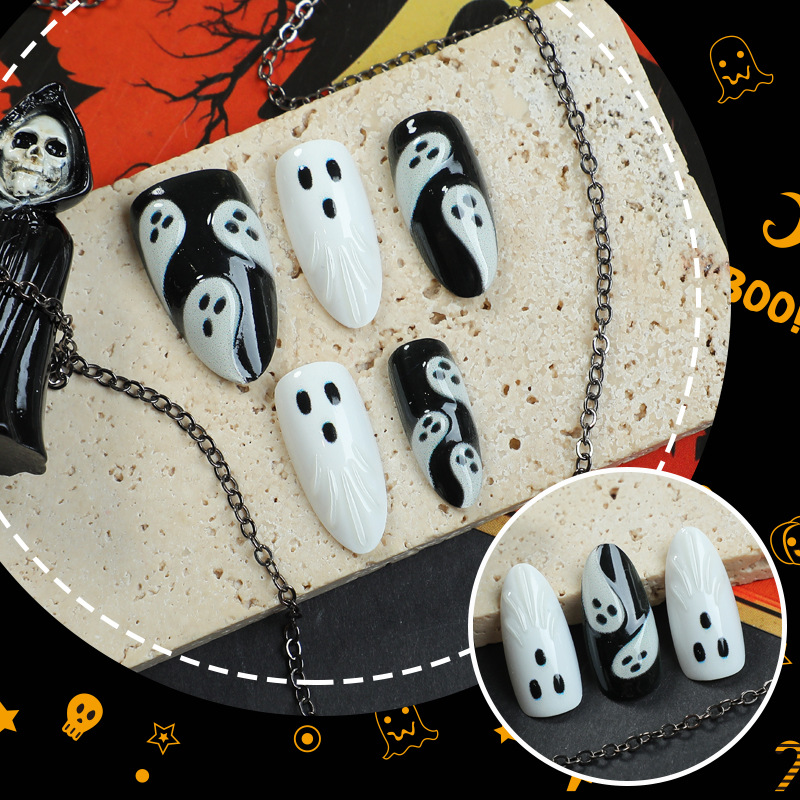 30pcs 2025 Halloween Almond Sh - 3D Printing Nails recension och pris