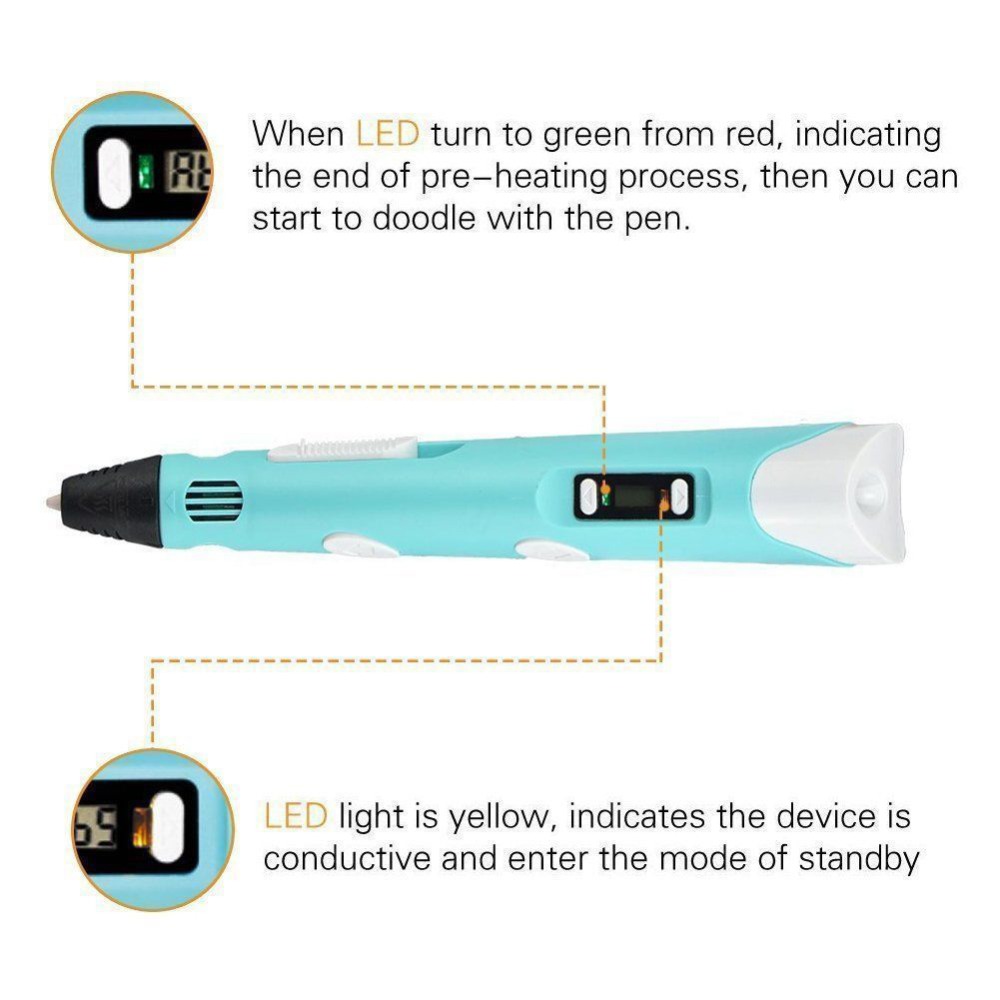 Dikale 3D Pen LED Screen DIY 3 - 3D Printing Pen For Kids recension och pris