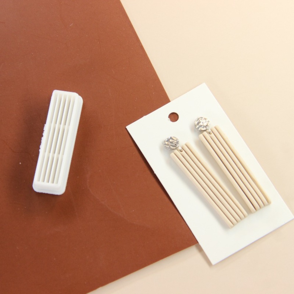4Pcs Geometric Tassel Polymer  - 3D Printing Earrings recension och pris