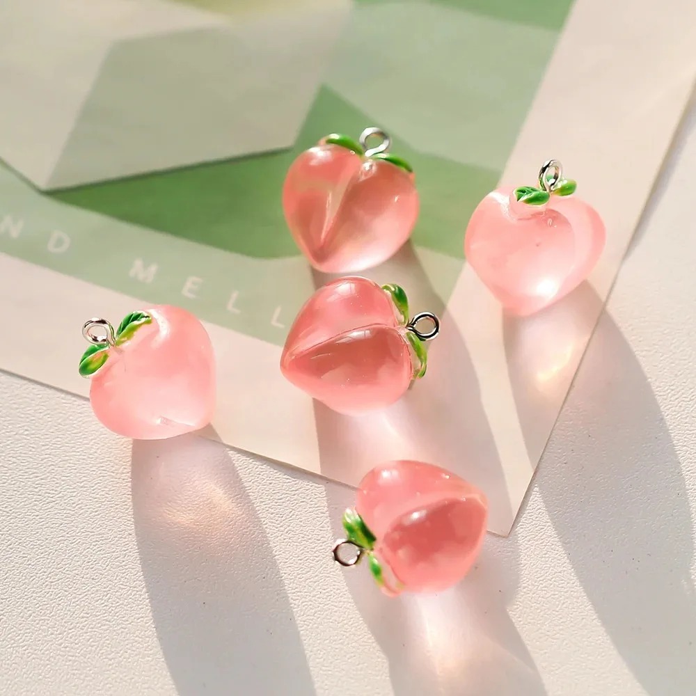10Pcs Transparent Pink Peach R - 3D Printing Earrings recension och pris