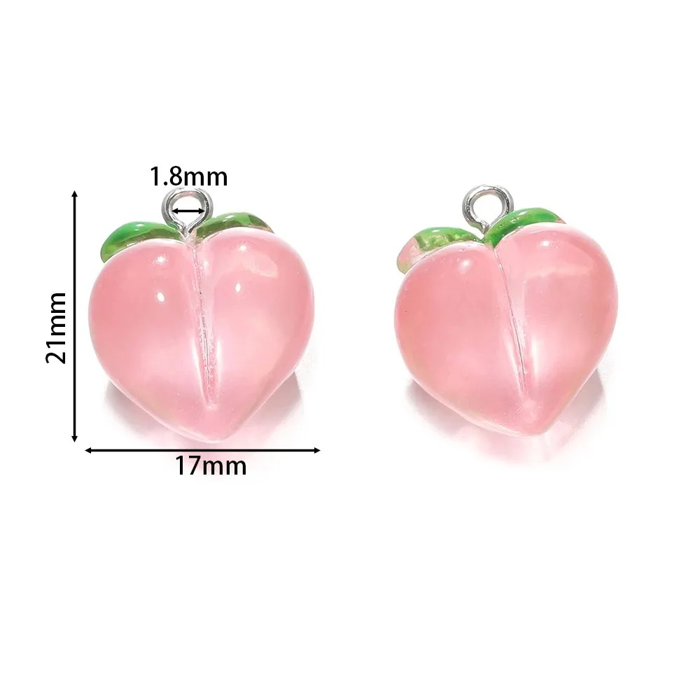 10Pcs Transparent Pink Peach R - 3D Printing Earrings recension och pris