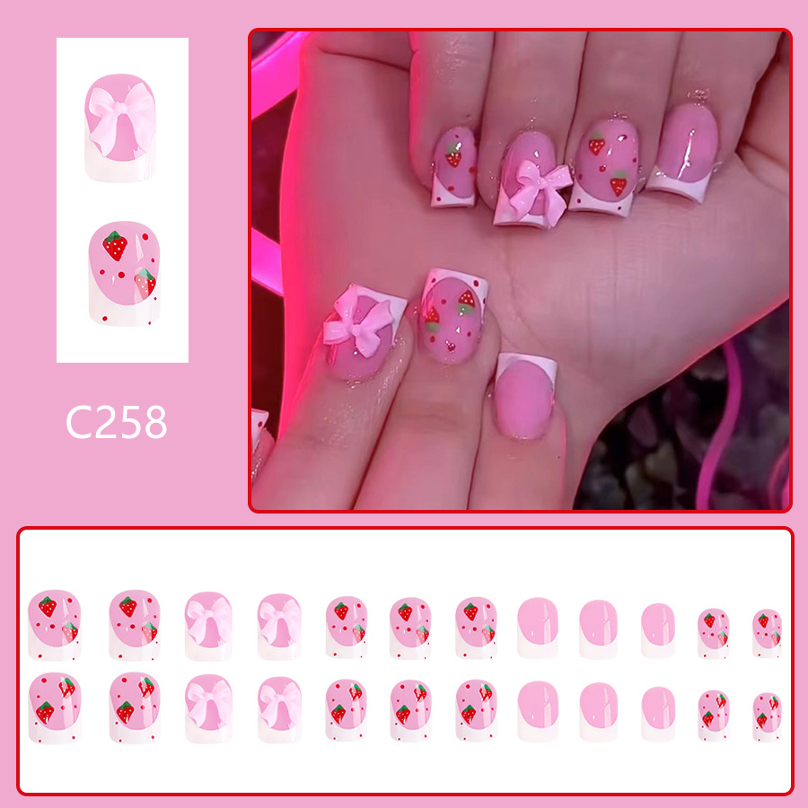 24pcs Red Strawberry Designs F - 3D Printing Nails recension och pris