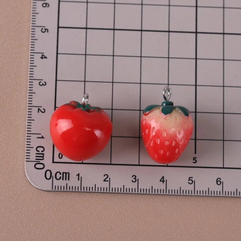 10 Pieces Realistic 3D Strawbe - 3D Printing Earrings recension och pris