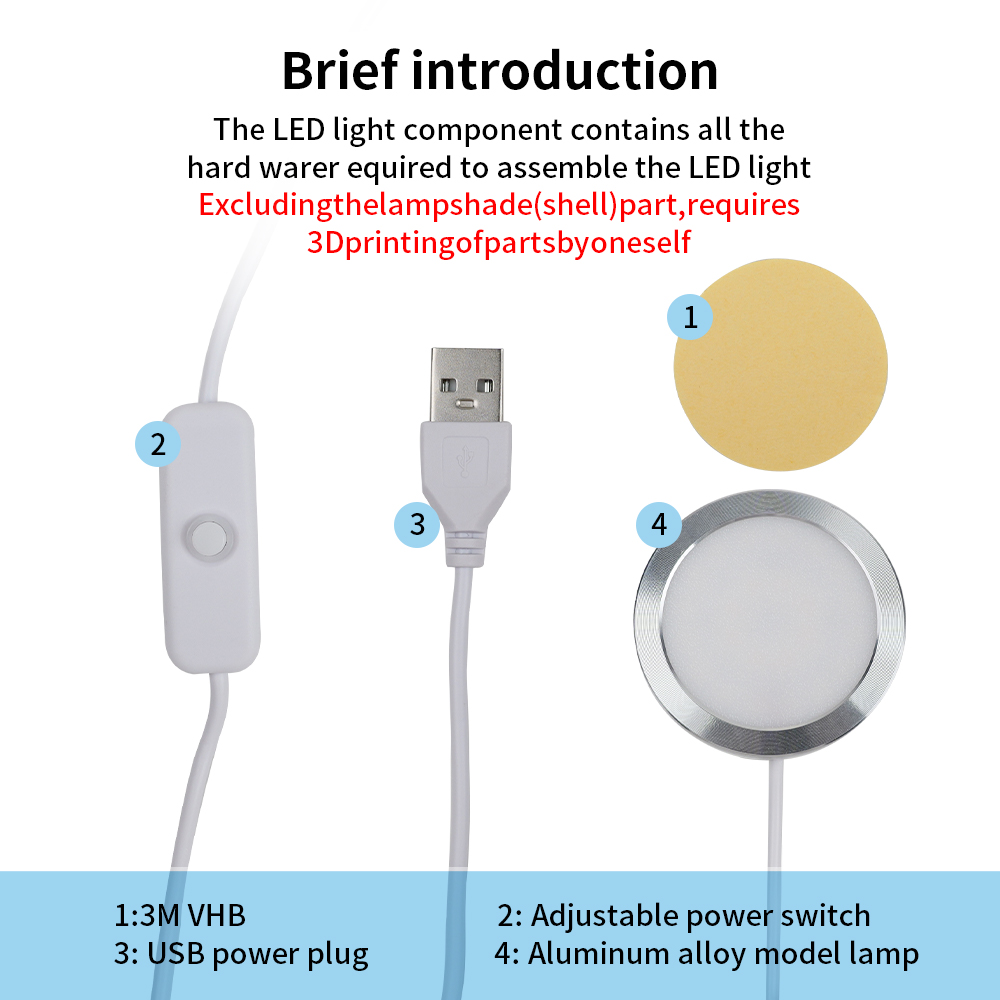 For Bambu Lab Led Lamp Kit 001 - 3D Printing Process recension och pris