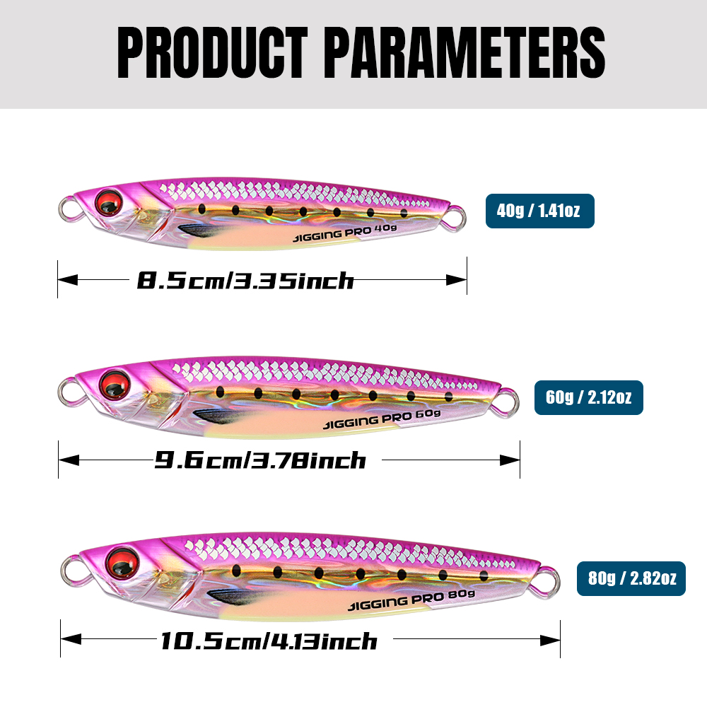JIGGING PRO 40g 60g 80g Shore  - 3D Printing Lure recension och pris