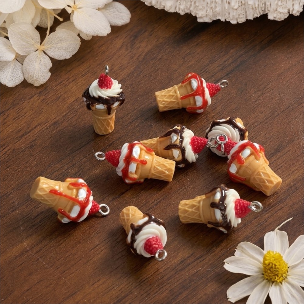10Pcs Cute 3D Simulation Food  - 3D Printing Earrings recension och pris