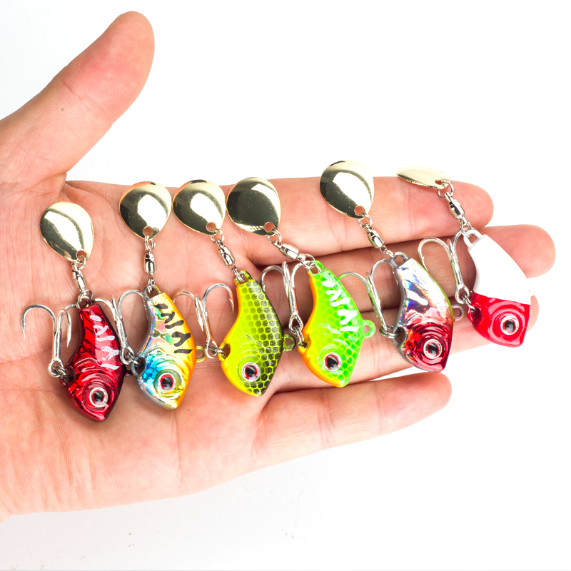 6PC 5g/7g/10g/14g/20g Rotating - 3D Printing Lure recension och pris