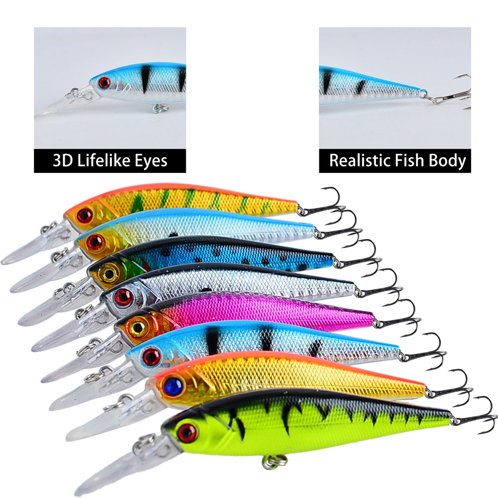 8Pcs Fishing Lure 10cm/9g Arti - 3D Printing Lure recension och pris